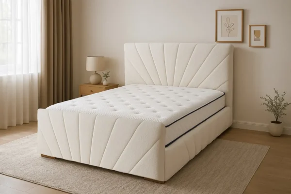 Luxury Cushioned Storage Bed with Premium Mattress | Comfortable & Durable